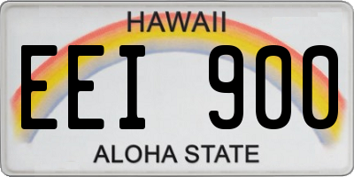 HI license plate EEI900