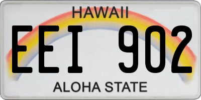 HI license plate EEI902