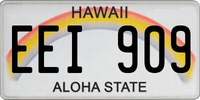 HI license plate EEI909