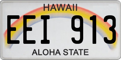 HI license plate EEI913