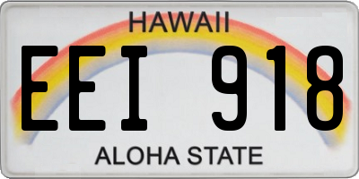 HI license plate EEI918