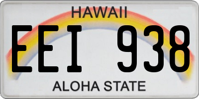 HI license plate EEI938