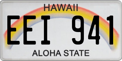 HI license plate EEI941