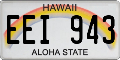 HI license plate EEI943