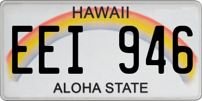 HI license plate EEI946