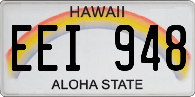 HI license plate EEI948