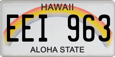 HI license plate EEI963
