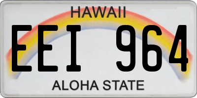 HI license plate EEI964