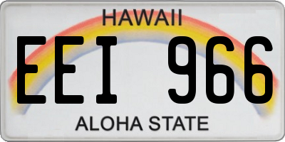 HI license plate EEI966