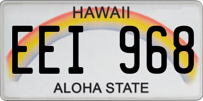 HI license plate EEI968