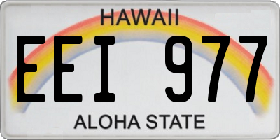 HI license plate EEI977