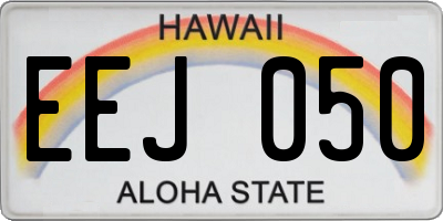 HI license plate EEJ050