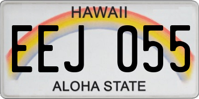 HI license plate EEJ055