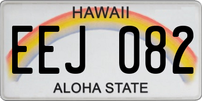 HI license plate EEJ082