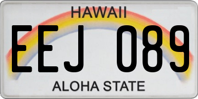 HI license plate EEJ089