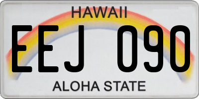 HI license plate EEJ090