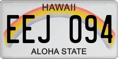HI license plate EEJ094