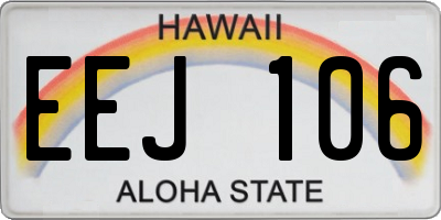 HI license plate EEJ106