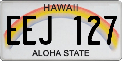HI license plate EEJ127