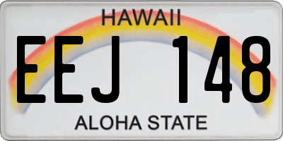 HI license plate EEJ148
