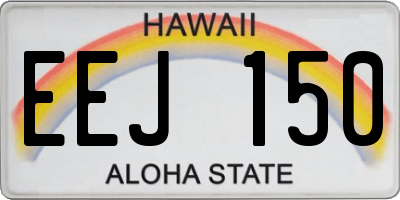 HI license plate EEJ150