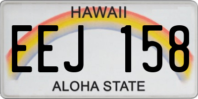 HI license plate EEJ158