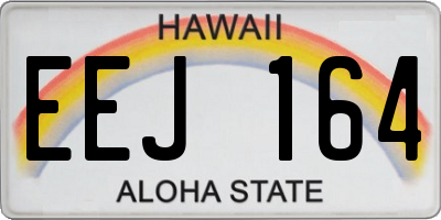 HI license plate EEJ164