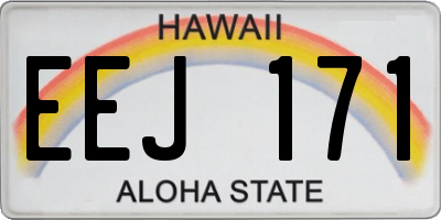 HI license plate EEJ171