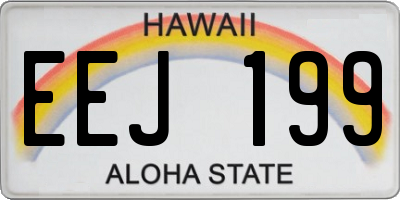 HI license plate EEJ199