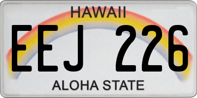 HI license plate EEJ226