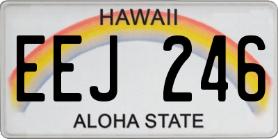 HI license plate EEJ246