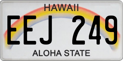 HI license plate EEJ249
