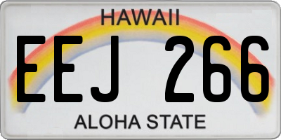 HI license plate EEJ266