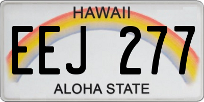 HI license plate EEJ277