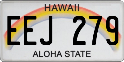 HI license plate EEJ279