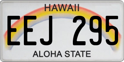 HI license plate EEJ295