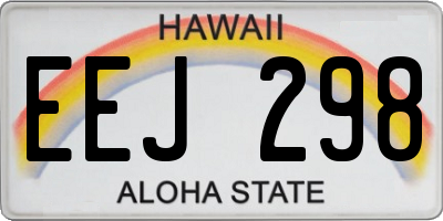 HI license plate EEJ298