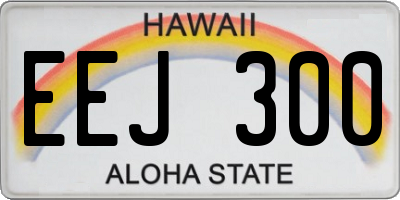 HI license plate EEJ300