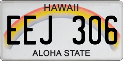 HI license plate EEJ306