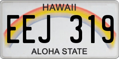 HI license plate EEJ319