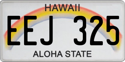 HI license plate EEJ325
