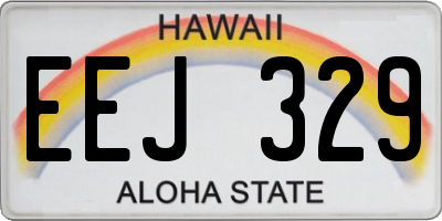 HI license plate EEJ329