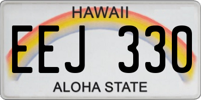 HI license plate EEJ330