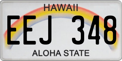 HI license plate EEJ348