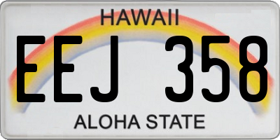 HI license plate EEJ358