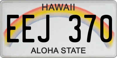 HI license plate EEJ370