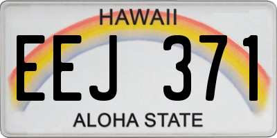 HI license plate EEJ371