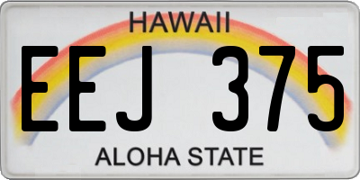 HI license plate EEJ375