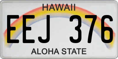 HI license plate EEJ376