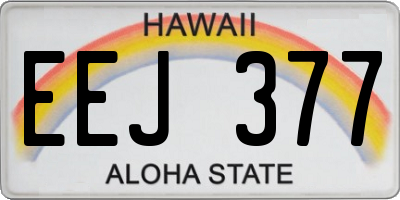 HI license plate EEJ377